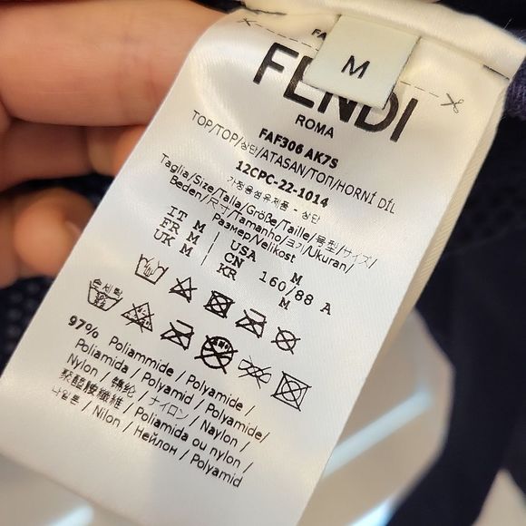 Fendi Top Knitted Fabric Atlhletic Wear Hoodie Cropped - Picture 10 of 11